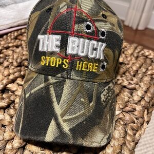 Camouflage 'The Buck Stops Here' Cap